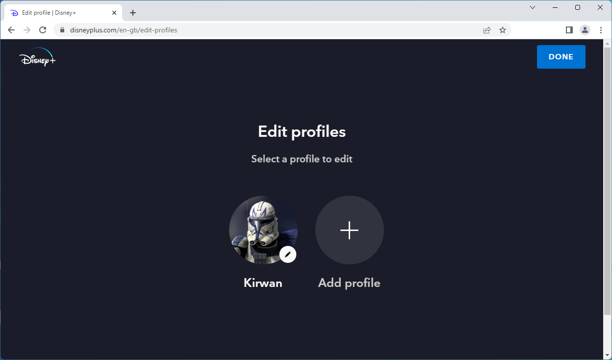 Creating and managing Disney+ profiles