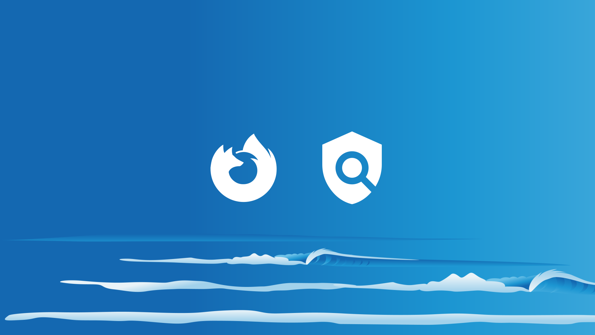 Sea background with Firefox icon